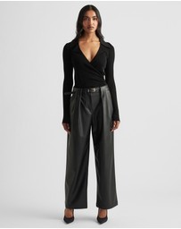 Decjuba - Kendra Crossover Fine Knit Top