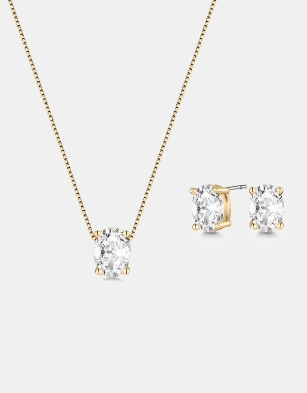 Mestige - Karolina Oval Set - 18K Gold Plated