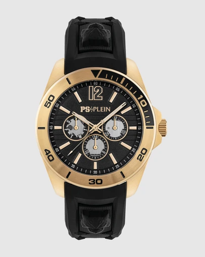 Plein Sport - Plein Sport Nitro Xtreme 43mm Black Dial Black Silicone Strap Watch