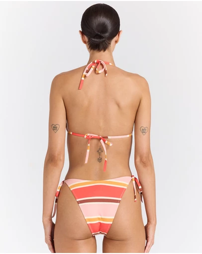 Poolside Paradiso - Calypso High String Tie Bikini Bottom - Sunset