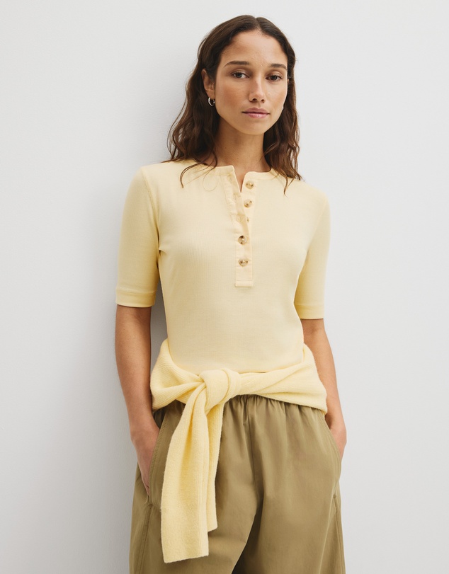 Country Road - Fine Rib Henley T-shirt