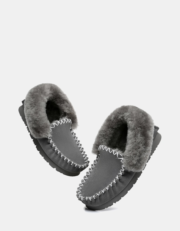 EVERAU - EverAU Ugg Popo Moccasin Sheepskin Upper Moccasins