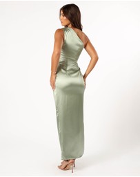 Petal & Pup - Nadia One Shoulder Maxi Dress - Sage