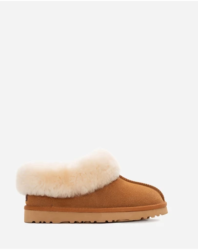 Ozwear Connection Uggs - Ugg Slippers Collar Unisex Premium Sheepskin Slippers Suede