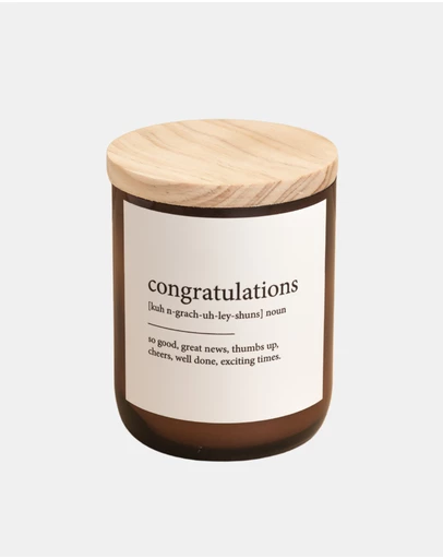 The Commonfolk Collective - Congratulations ~ Dictionary Meaning Candle