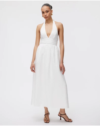 Minima Esenciales - Thalia Halter Midi Dress