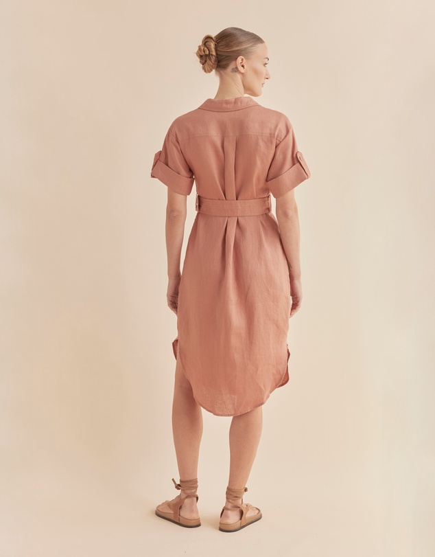 Amelius - Provence Linen Shirt Dress