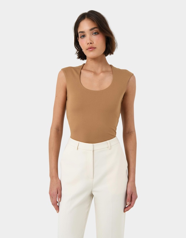 Forcast - Soho Rounded Square Neck Top