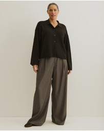 Atmos&Here Curvy - Jay Relaxed Rib Cardigan