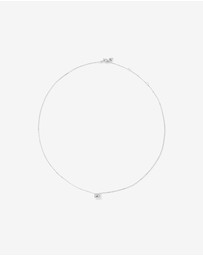 Michael Hill - 0.23 Carat TW Emerald Diamond Halo Pendant in 10kt White Gold