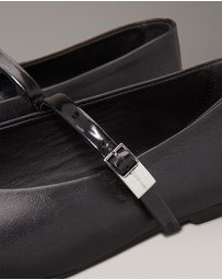 Calvin Klein - Leather Mary Jane Ballerinas