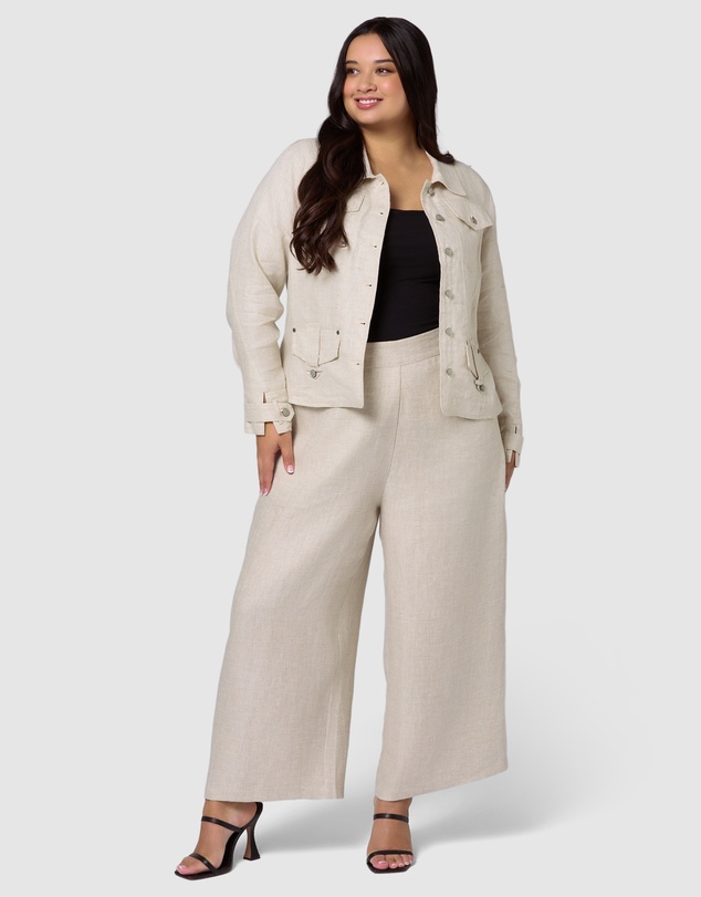 Something 4 Olivia - Lani Linen Utility Jacket