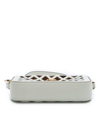 Pre-Loved by Azura Reborn - Pre-Loved Cutout Leather and Flora Canvas Infinity Crossbody