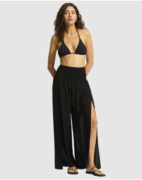 Seafolly - BEACH EDIT Shirred Waist Wrap Pant