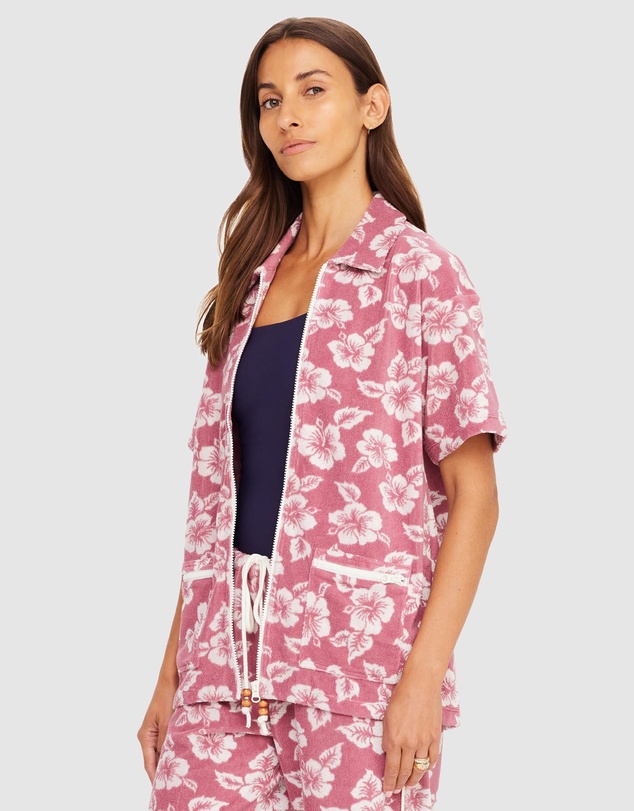 The Upside - Lahaina Cabana Zip Shirt