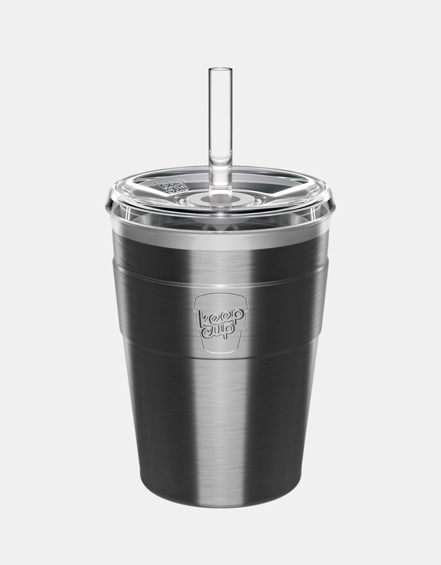KeepCup - Thermal Cold Cup 12oz Reusable Coffee Cup with Straw Lid