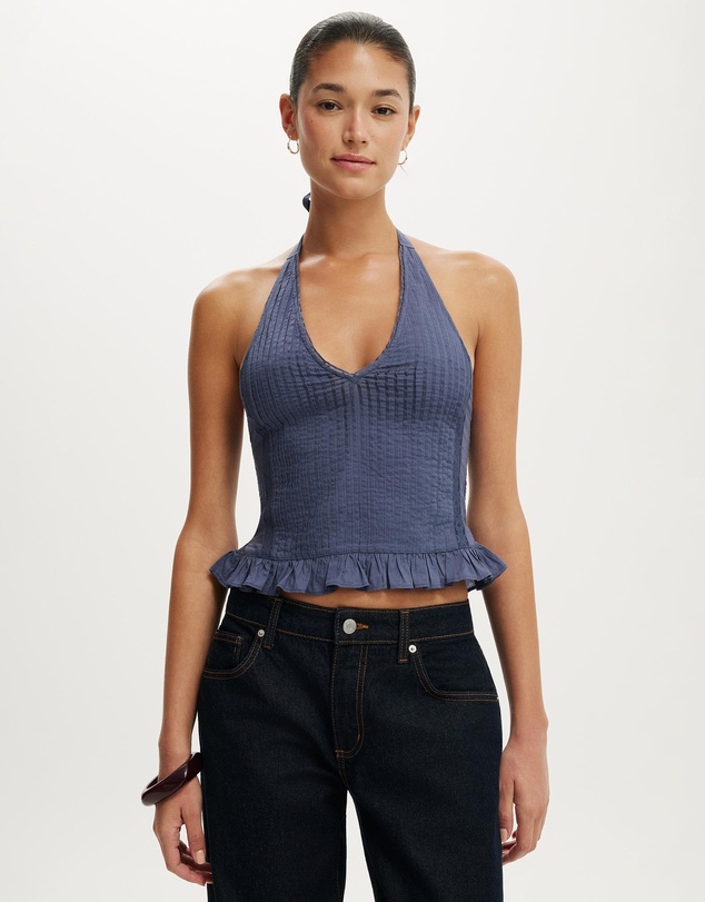 Cotton On - Indigo Halter Top