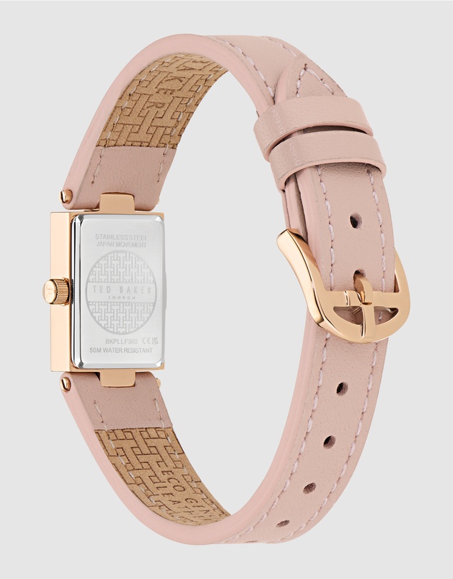 Ted Baker - Lileey Rose Gold-Tone Nude Pink Leather Watch