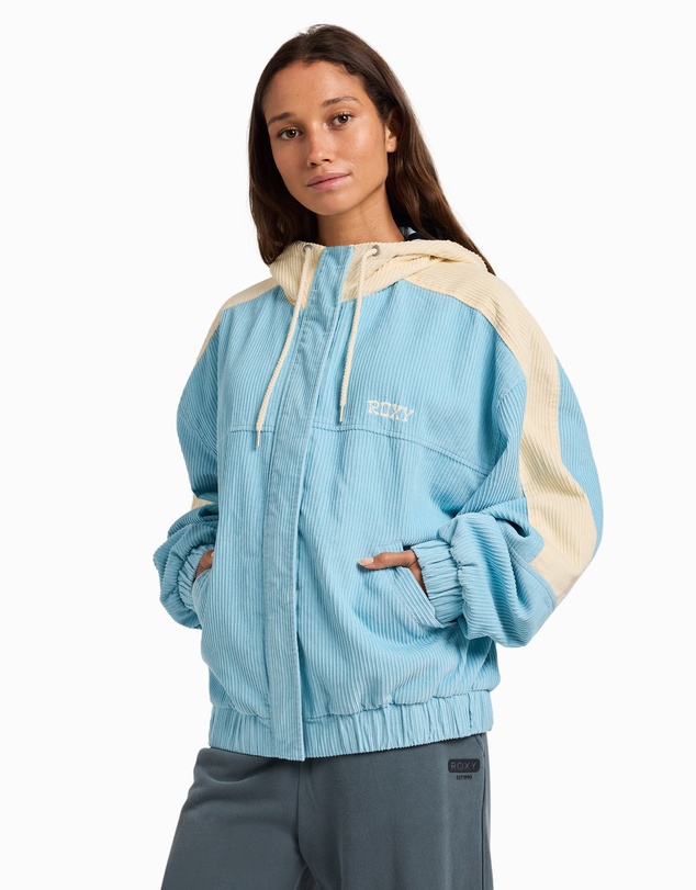 Roxy - Womens Duo Cord Zip Up Hoodie Jacket