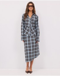 Calli - Lucy Check Pin Tuck Shirt