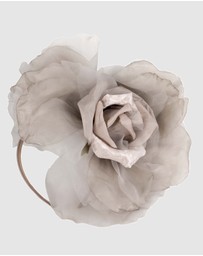 Fillies Collection - Large Grey Flower Fascinator Headband