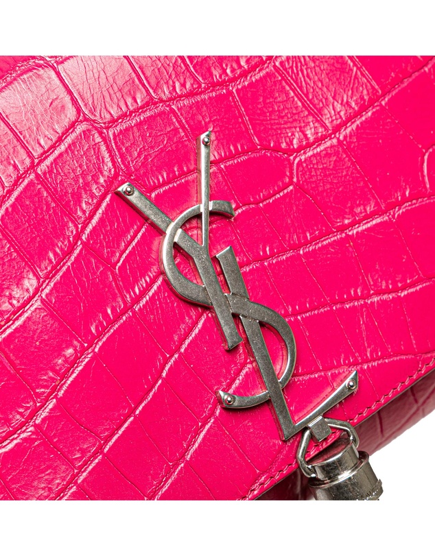 Pre-Loved by Azura Reborn - Pre-Loved Medium Croc Embossed Leather Kate Tassel Crossbody