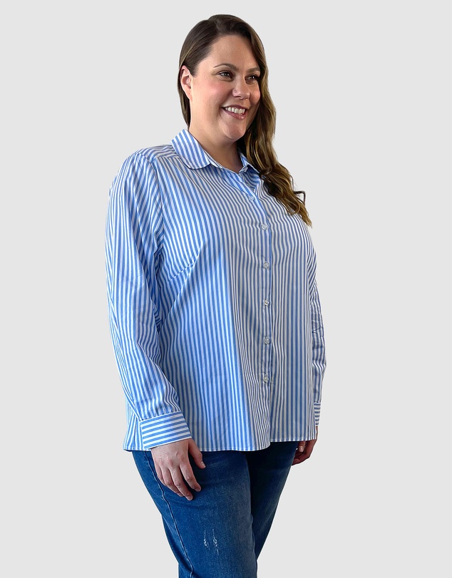 Love Your Wardrobe - Ella Stripe Button-Up Shirt