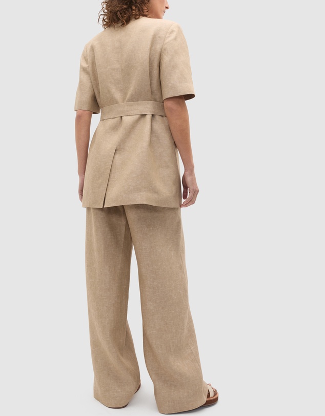 Seed Heritage - Linen Crossdye Tie Waist Jacket