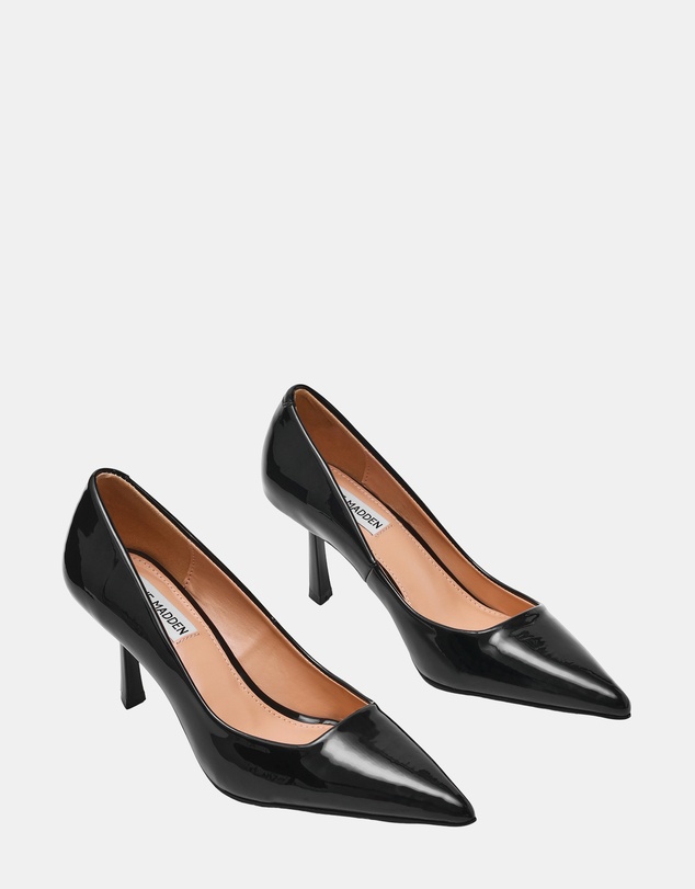Steve Madden - Brynnn Black Patent Heels