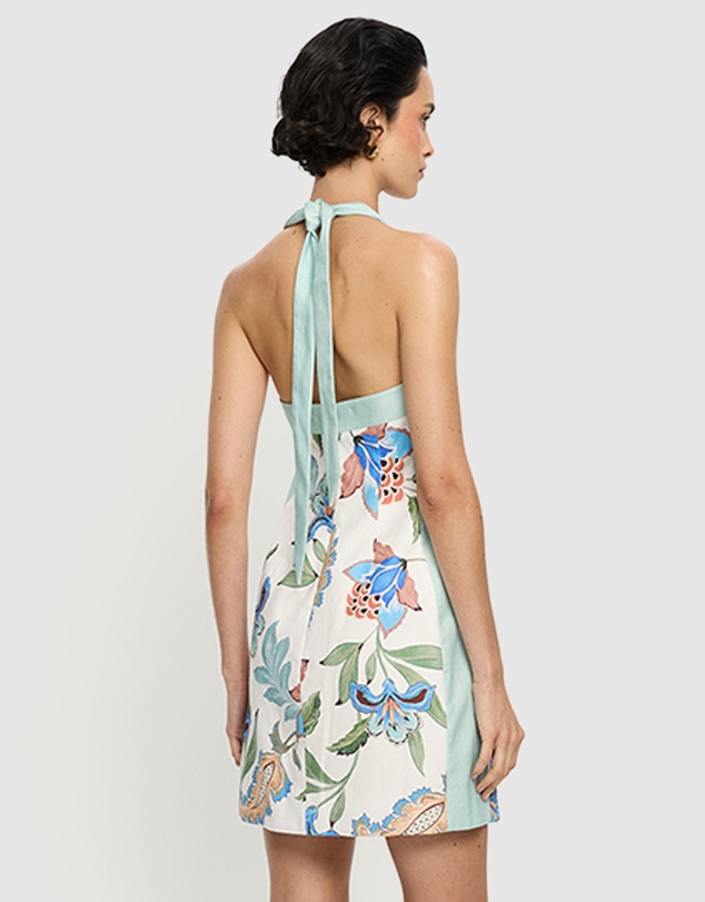 KIVARI - Azure Halter Mini Dress