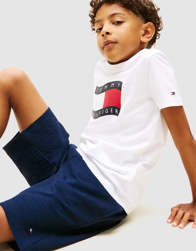 Tommy Hilfiger - Jersey Seersucker Sweat Shorts - Kids