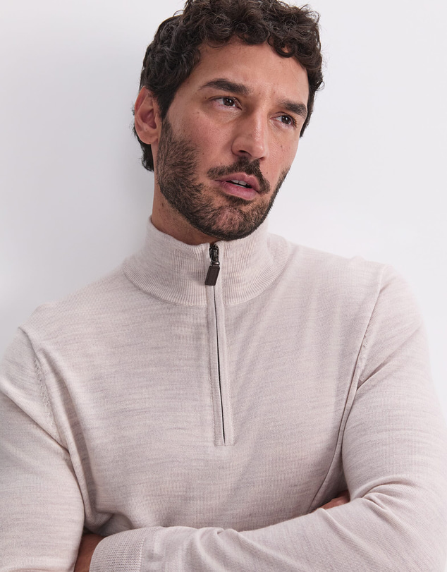Sportscraft - Merino Quarter Zip Knit