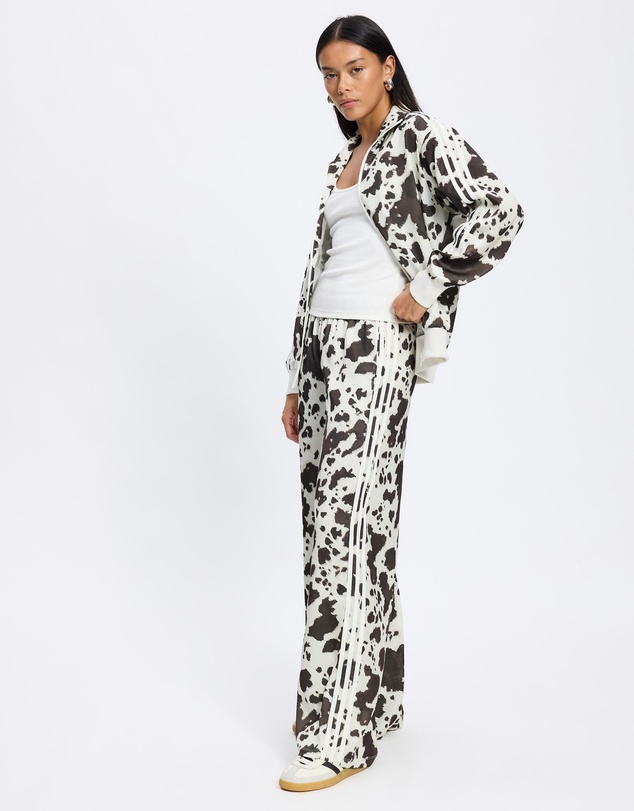 adidas Originals - Satin Cow Print Wide Leg Pants