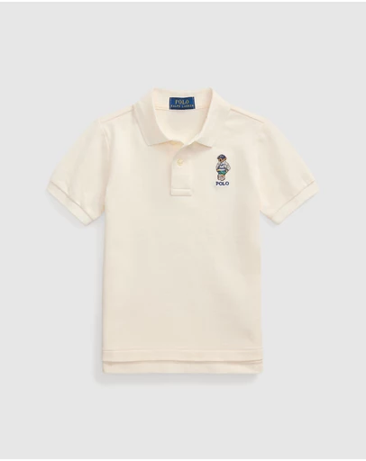 Polo Ralph Lauren - Polo Bear Cotton Mesh Polo Shirt - Kids
