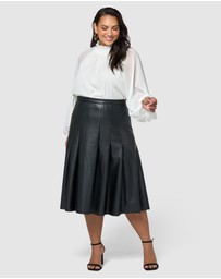 Something 4 Olivia - Seraphina Pleated PU Skirt