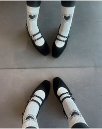 High Heel Jungle - Gem Crystal Heart Sock