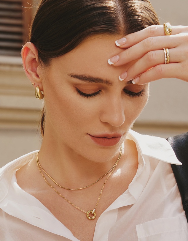 Ania Haie - Gold Bold Dome Hoop Earrings