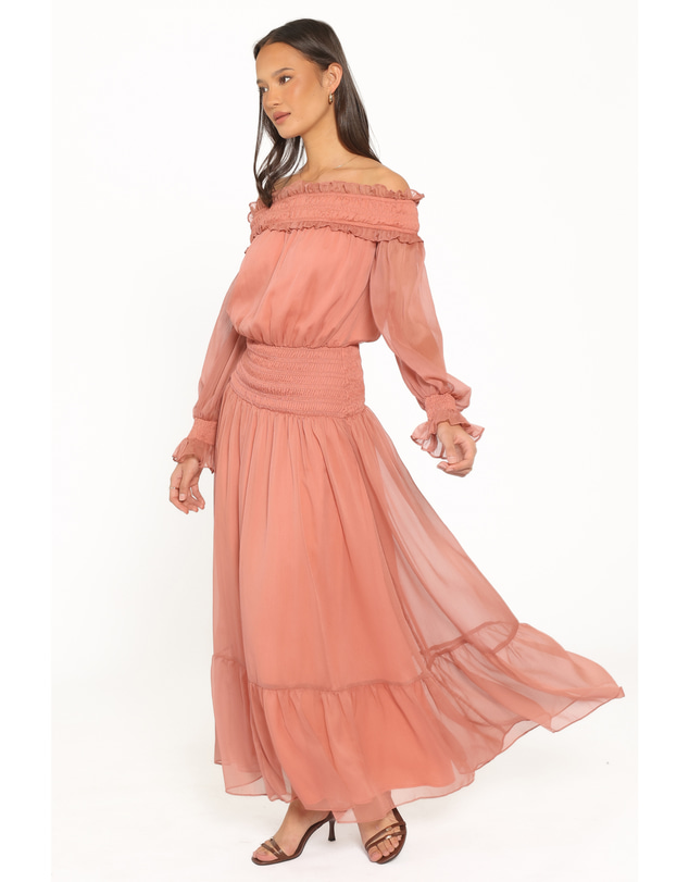 Petal & Pup - Paris Off Shoulder Maxi Dress - Vintage Mauve