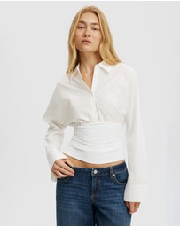 Cotton On - Drew Rouched Long Sleeve Shirt
