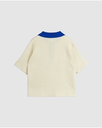 Mini Rodini - Cable Knit Polo Shirt - Babies-Teens