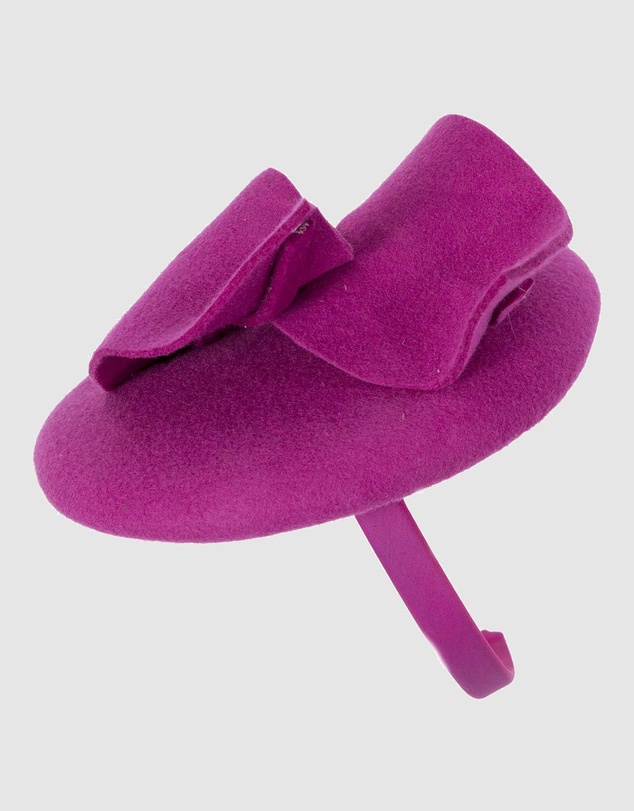 Max Alexander - Felt Winter Fuchsia Pillbox Fascinator