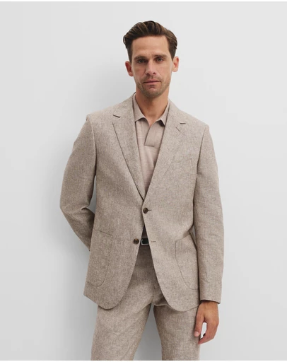 Country Road - Regular Linen Cotton Textured Jacket