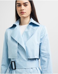 Sofia Irina - Long Sleeve Belted Trench Coat
