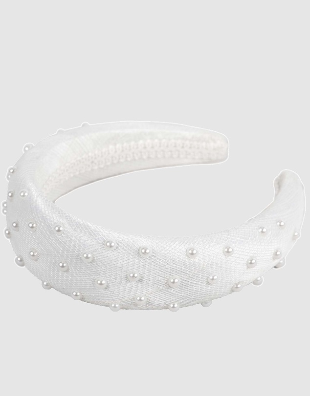 Max Alexander - White Sinamay Racing Fascinator Headband