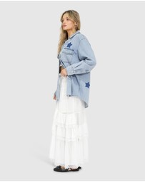 Belle & Bloom - Stargazer Patch Detail Denim Shirt