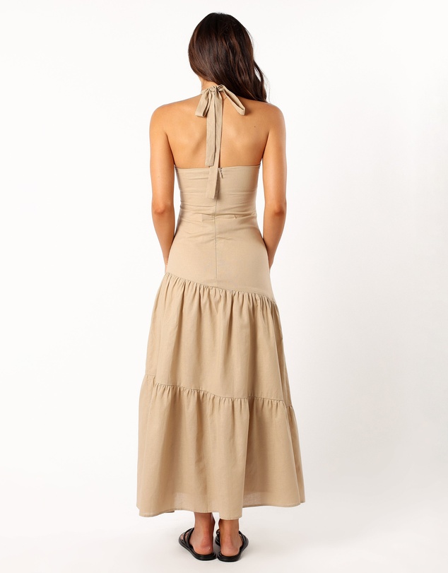 Petal & Pup - Haven Halterneck Maxi Dress - Tan