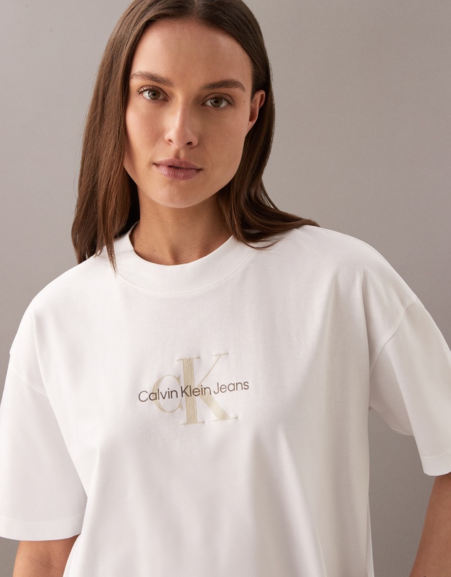 Calvin Klein Jeans - Distressed Monogram Boyfriend T-Shirt