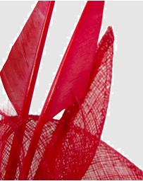 Max Alexander - Sinamay Red Racing Fascinator