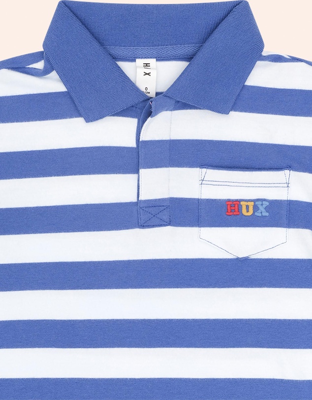 Huxbaby - Paradiso Blue Stripe Polo - ICONIC EXCLUSIVE - Babies-Kids