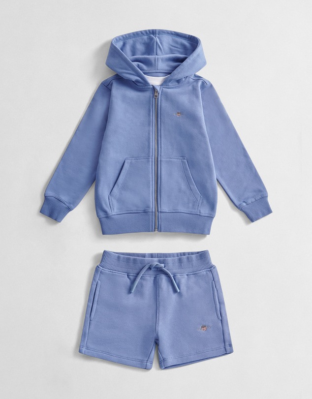 Gant - Shield Full Zip Hoodie, T-Shirt and Sweatshort Set